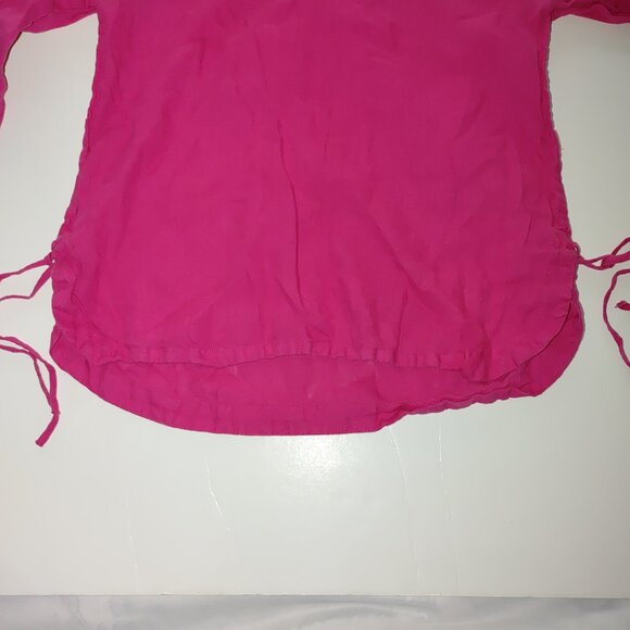 ISAAK MIZRAHI Woman's 100% Linen Long Sleeves Blouse Size M Used - Picture 4 of 6